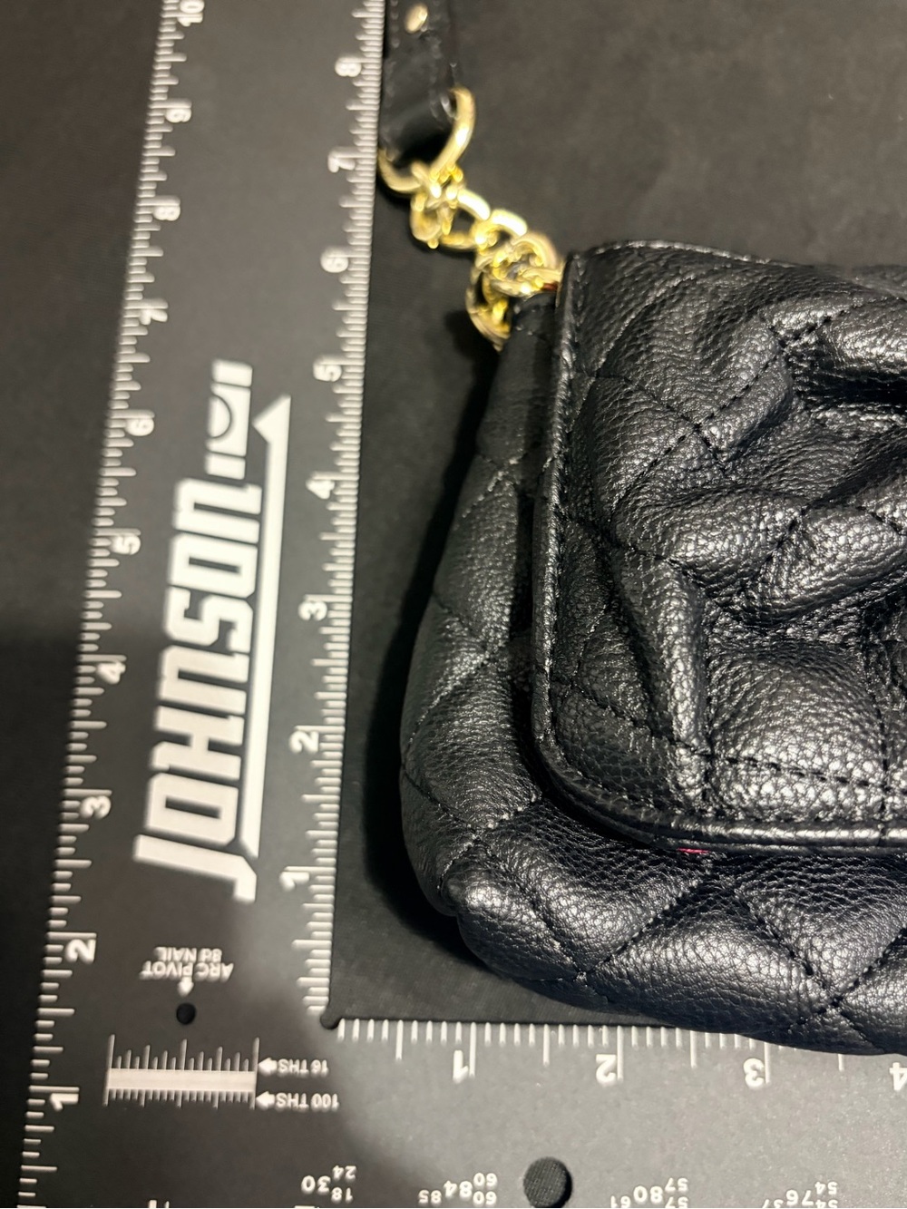 Betsey Johnson Black Quilted Bow Crossbody Bag with Pink Accent So Cute New - Picture 14 of 14